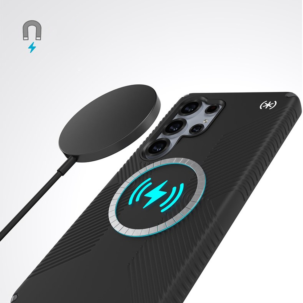 Etui z magntycznym pierścieniem Speck Presidio2 Grip Magnet do Galaxy S25 Ultra, czarne